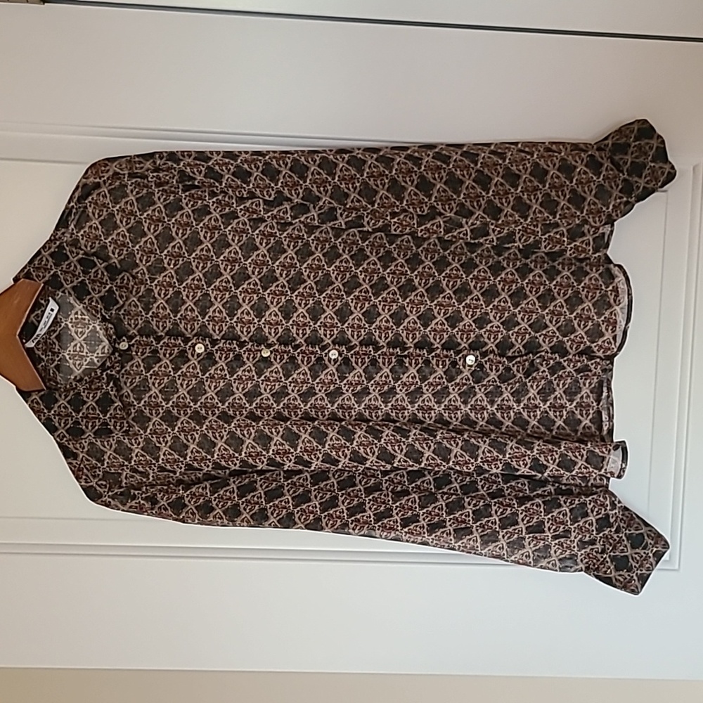 ZARA Shiffon Blouse Shirt Large NewNew